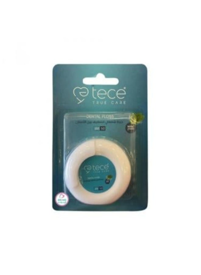 خيط شمعي بالنعناع لتنظيف ما بين الأسنان - 50 متر